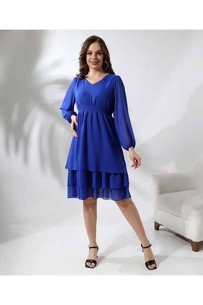 Fi'l Arz Fashion Buy Gipeli Lined Chiffon Dress