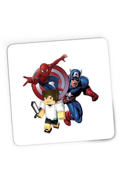 OEM Mousepad Gaming Captain America Spiderman Minecraft Super Hero Save, 21x19 cm