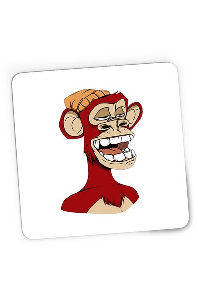 OEM Mousepad Gaming NFT Monkey Artist Brilliant Idea Concept Block Chain, 21x19 cm
