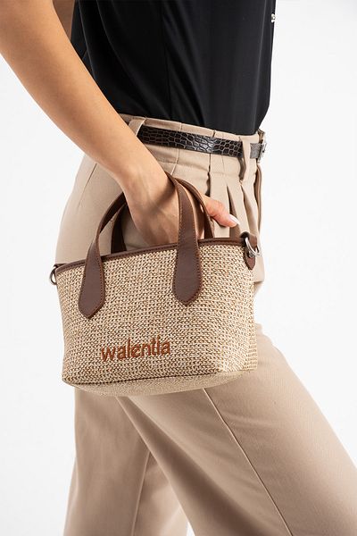 By Hakan Tn-207 Wicker Women's Shoulder Bag Hand Bag Crossbody Bag Wicker Mink