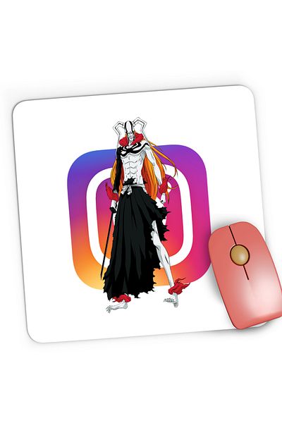 OEM Bleach Instagram Ichigo Kurosaki Rebel Gaming Mousepad, 21x19 cm