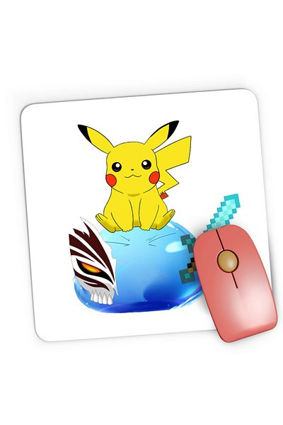 OEM Mousepad Gaming TenSura Slime Isekai Pikachu Ichigo Ghoul Minecraft , 21x19 cm