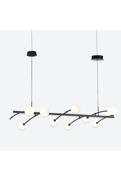Siena Black pendant chandelier, 50W - 3000K - Diffusion angle: 150° - CRI 90
