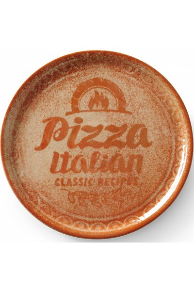 shumee Talerz do pizzy z porcelany Recipe Collection Brick Red śr. 33 cm - zestaw 6 szt.