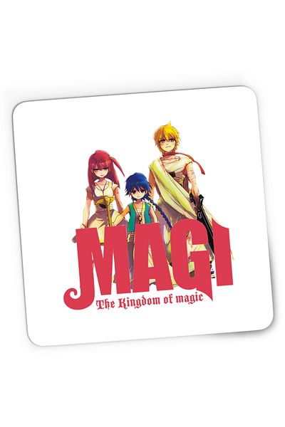OEM Mousepad Gaming Magi The Labyrinth of Magic Spirit Group Angry Pose Red Logo, 21x19 cm