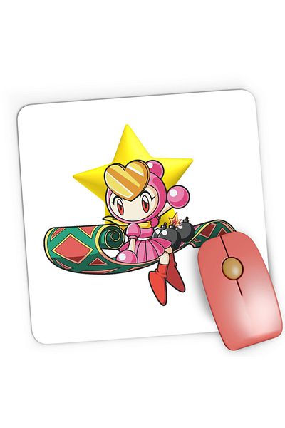 OEM Mousepad Gaming Bomberman Women Carpet Star Fly, 21x19 cm