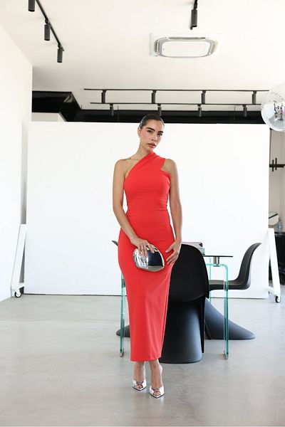 Özge Özgenç One Shoulder Midi Dress
