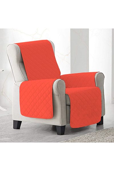 Pucioasa Quilted Armchair Cover - Coral