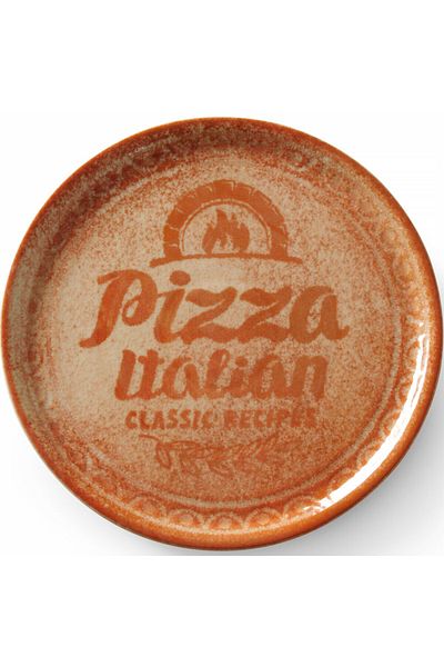 shumee Talerz do pizzy z porcelany Recipe Collection Brick Red śr. 31 cm - zestaw 6 szt.