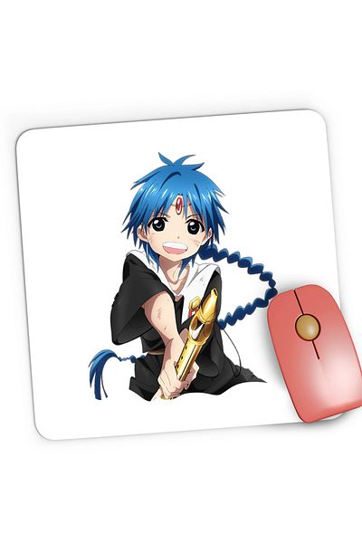 OEM Mousepad Gaming Magi The Labyrinth of Magic Alladin Flute Fighting, 21x19 cm