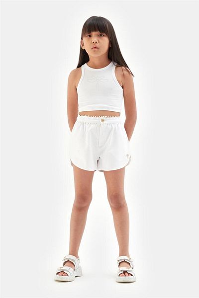 Tyess Girl White Shorts