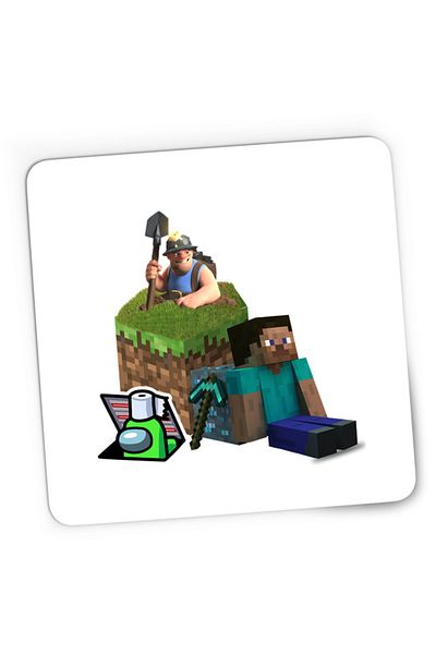 OEM Mousepad Gaming Clash of Clans RNG Minecraft Open World Among Us, 21x19 cm