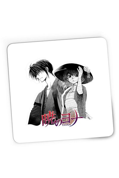 OEM Mousepad Gaming Yona of the Dawn Couple Manga Yukata Hat Monochrome, 21x19 cm