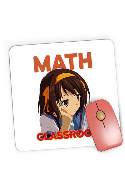 OEM Mousepad Gaming Haruhi Suzumiya Math Classroom Anime Comedy Highschool, 21x19 cm