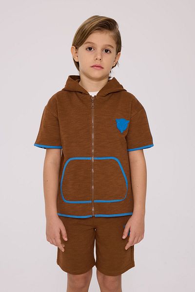 Nebbati Boy Brown Tracksuit Top