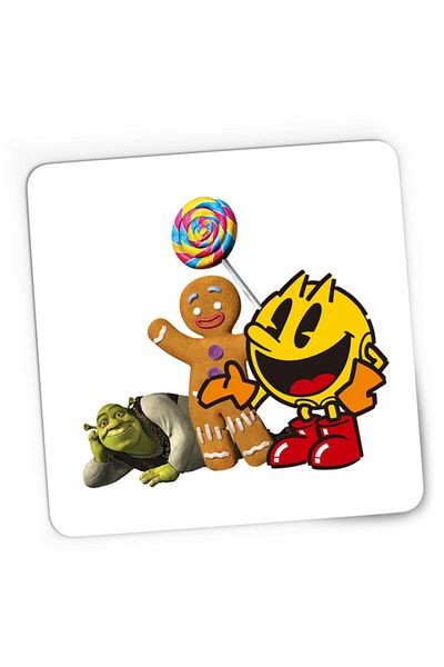 OEM Mousepad Gaming Pac Man Shrek Cookie Happy, 21x19 cm