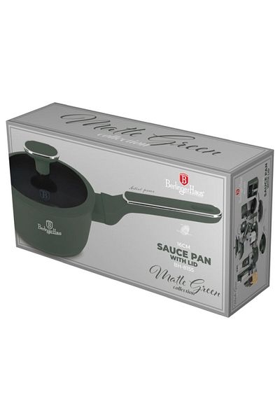 Berlinger Haus Cratiță cu capac cu înveliș din titan 16 cm Colecția Verde Mat