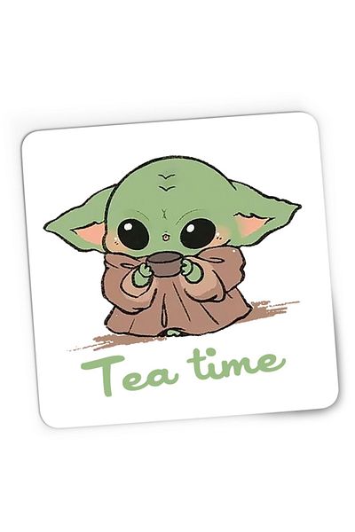 OEM Mousepad Gaming Baby Yoda Tea Time Drink Coffee, 21x19 cm