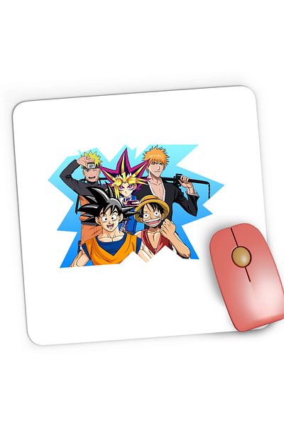 OEM Mousepad Gaming Bleach Naruto Songoku OnePiece Luffy Boruto, 21x19 cm