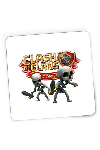 OEM Mousepad Gaming Clash of Clans Skeletons Team Tank Sword Fighters Logo, 21x19 cm