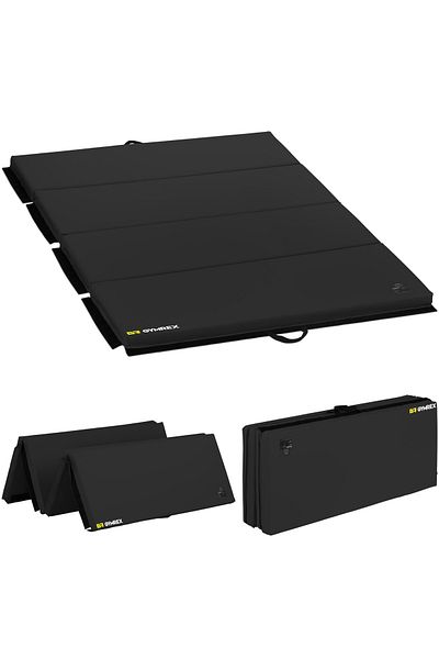 Gymrex Saltea pliabilă pentru gimnastică de recuperare 200 x 120 x 5 cm neagră