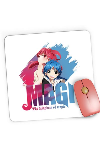OEM Mousepad Gaming Magi The Labyrinth of Magic Morgiana Alladin Brush Logo, 21x19 cm