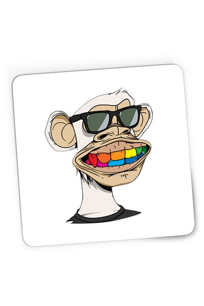 OEM Mousepad Gaming NFT Monkey Sell Online Art Colors Humanoid, 21x19 cm