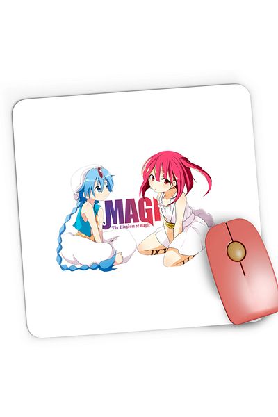 OEM Mousepad Gaming Magi The Labyrinth of Magic Alladin Morgiana Sitting, 21x19 cm