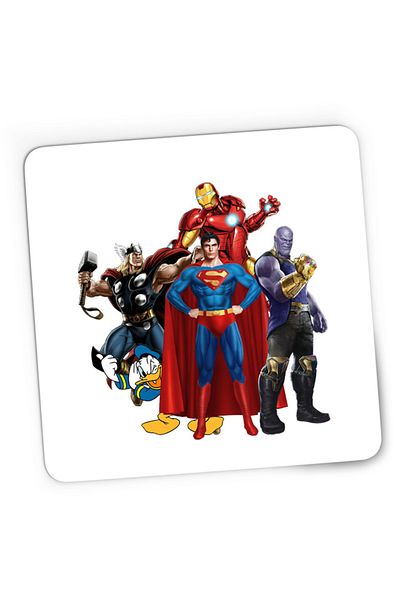 OEM Mousepad Gaming Thor Donald Duck Superman Ironman Thanos Villian Hero Cool, 21x19 cm