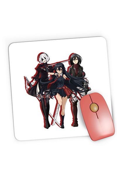 OEM Mousepad Gaming Akame ga Kill Nier Automata Mikasa Attack on Titan Sword Users, 21x19 cm