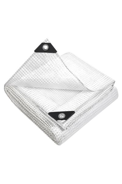 gwd Transparent reinforced tarpaulin, 4x5 m 100g/sqm, waterproof, UV+ and frost protection