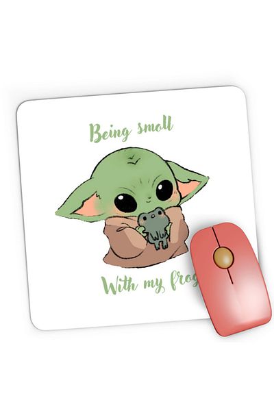 OEM Mousepad Gaming Baby Yoda Frog Eat Kawaii, 21x19 cm