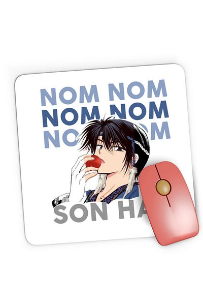 OEM Mousepad Gaming Yona of the Dawn Son Mochi Eat Manga Anime, 21x19 cm