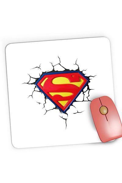 OEM Mousepad Gaming Superman Logo Emblem Erou Legendar, 21x19 cm