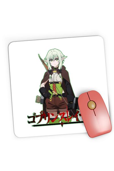 OEM Mousepad Gaming Goblin Slayer Magical Elf Bow Archer Otaku Demon, 21x19 cm
