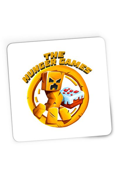 OEM Mousepad Gaming The Hunger Games Minecraft Logo Cake Creeper, 21x19 cm
