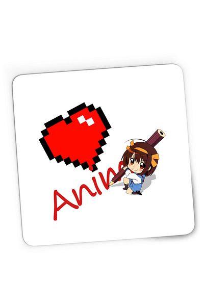 OEM Mousepad Gaming Haruhi Suzumiya Love Anime Minecraft Write School, 21x19 cm