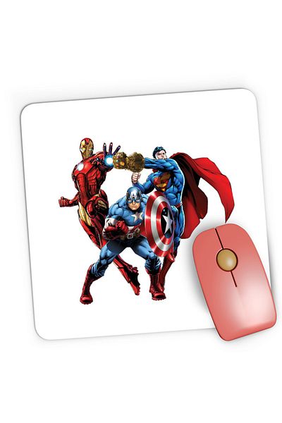 OEM Mousepad Gaming Thanos Gauntlet Mach Marvel Superman Ironman, 21x19 cm