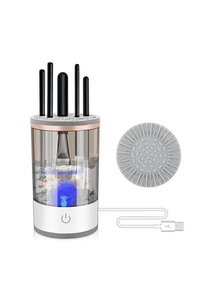 OEM Curățător electric de pensule de machiaj, cu ultrasunete, 7000 RPM, încărcare USB, ABS, alb