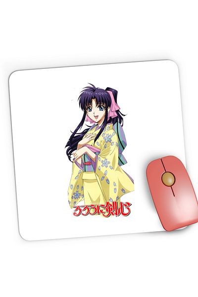 OEM Mousepad Gaming Rurouni Kenshin Kaori Ninja Anime, 21x19 cm