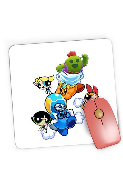 OEM Mousepad Gaming Brawl Stars Happy Tank Powerpuff Girls Pokemon Weather, 21x19 cm
