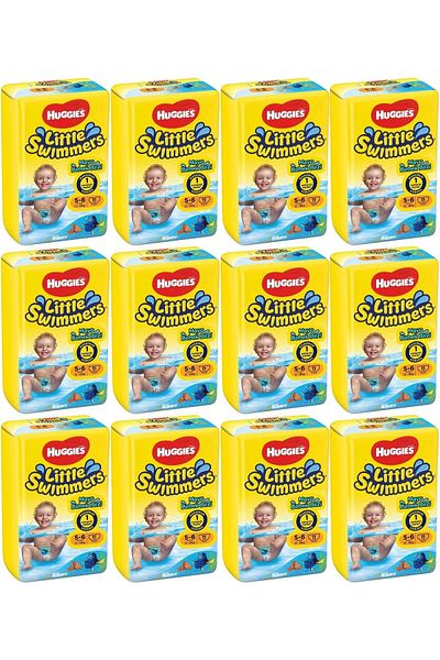 Huggies Little Swimmers Swimsuit Baby Diaper Size: 5-6 (12-18kg) 132 Pieces (12Pk*11)