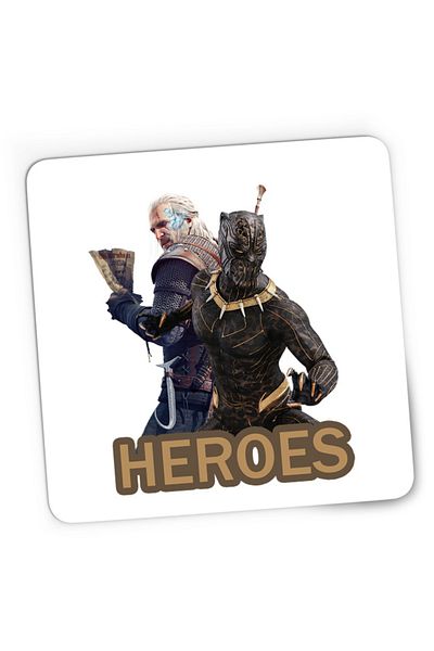 OEM Mousepad Gaming Black Panther Witcher Gerald Vampires Medieval, 21x19 cm
