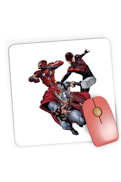 OEM Mousepad Gaming Ironman Thor Spiderman Thunder God Cartoons, 21x19 cm