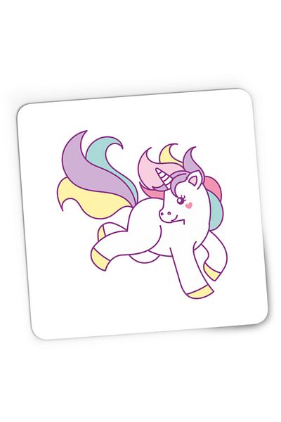 OEM Mousepad Gaming Unicorn Squad Happy Beautiful Rainbow, 21x19 cm