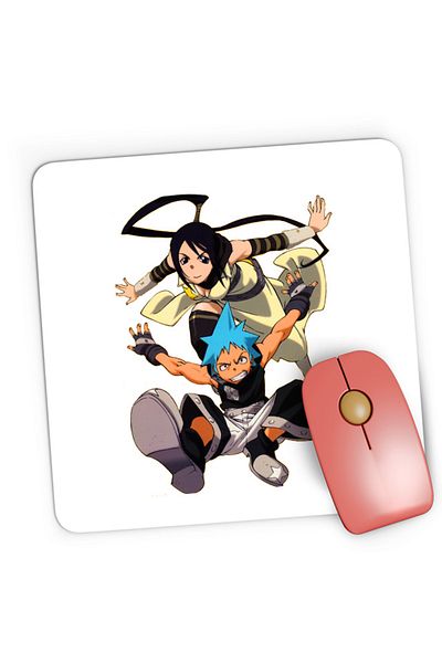 OEM Mousepad Gaming Soul Eater Black Star Tsubaki Partner Supranatural Anime, 21x19 cm