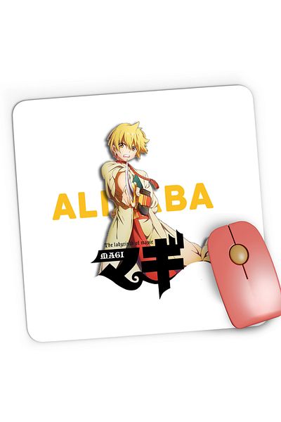 OEM Mousepad Gaming Magi The Labyrinth of Magic Alibaba Fight Pose, 21x19 cm