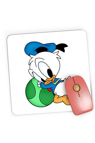 OEM Mousepad Gaming Donald Duck Kid Chibi Duckling Ball Play, 21x19 cm