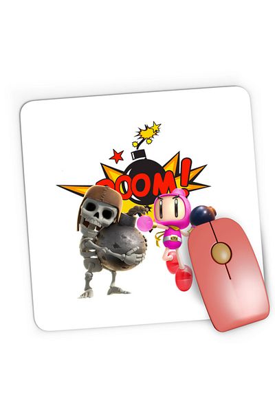 OEM Mousepad Gaming Clash Royale Bomberman Skeleton Special Ability, 21x19 cm