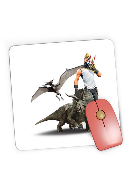 OEM Mousepad Gaming Jurassic Park Pteranodon Velociraptor Fortnite, 21x19 cm